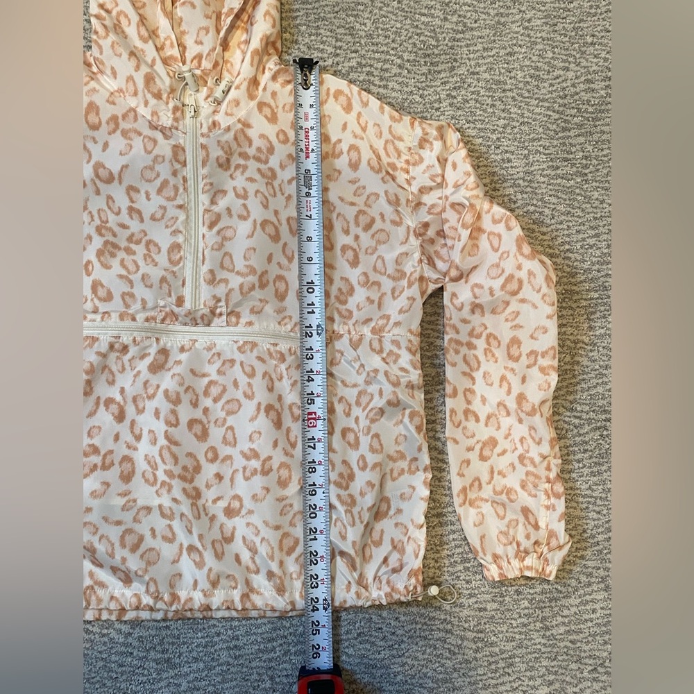 Thread & Supply Leopard Print Pullover Rain Jacket Coat Medium - Picture 12 of 12